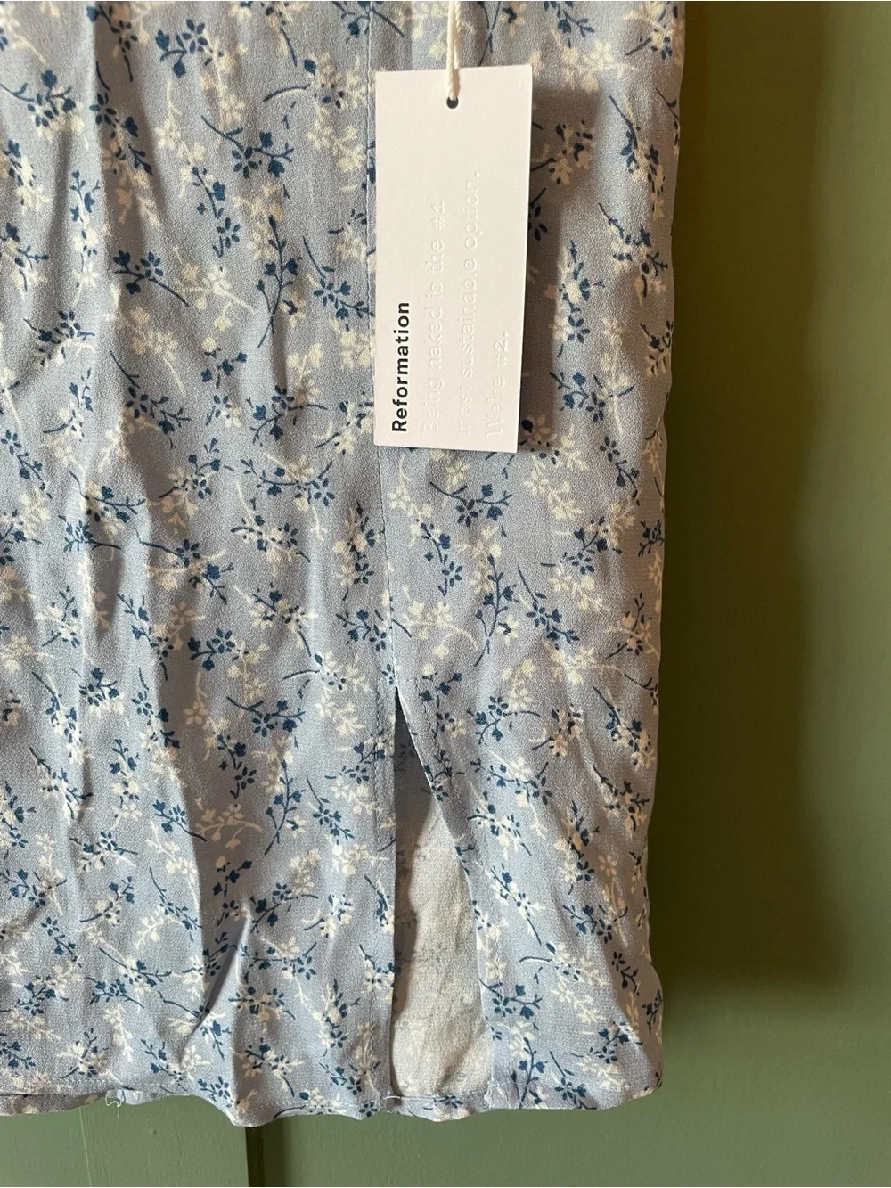 Reformation 'Margot' Blue Skirt - Picture 4 of 8